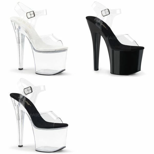 PLEASER Radiant-708 Ankle Straps Stripper Pole Dancer Club Platforms 7" Heels