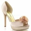 Discontinued FABULICIOUS Lumina-34 Satin Flower Dress Formal Wedding Pumps Heels