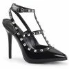 Discontinued PLEASER Amuse-18 Sexy Patent Studded Cage Party Stiletto 5" Heels