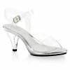 Fabulicious PLEASER Belle-308 Clear Fitness Bikini Comp Ankle Strap Sandals 3" Heels 4-15