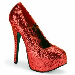 PLEASER PINK LABEL Teeze-06GW WIDE WIDTH Glitter Drag Queen Pumps Heels 10-15
