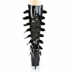 PLEASER Delight-2049 Black Patent Sexy Goth Multi Buckles 6
