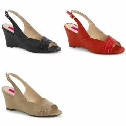 Discontinued PLEASER PINK LABEL Kimberly-01SP 3" Wedges Heels Drag Women's 8-15