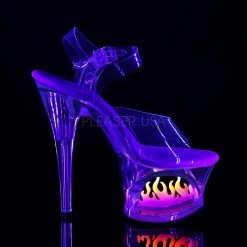 PLEASER Moon-708FLM Ombre Flames Fire Stripper Dancer Club Platforms 7