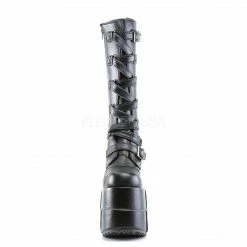 DEMONIA Stack-308 Men's Unisex Goth Punk Cyber Zig Zag Straps 7