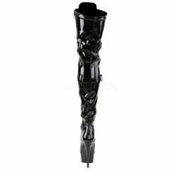 PLEASER Delight-3028 Black Stripper Exotic Dancer Showgirl Club Sexy Thigh Boots