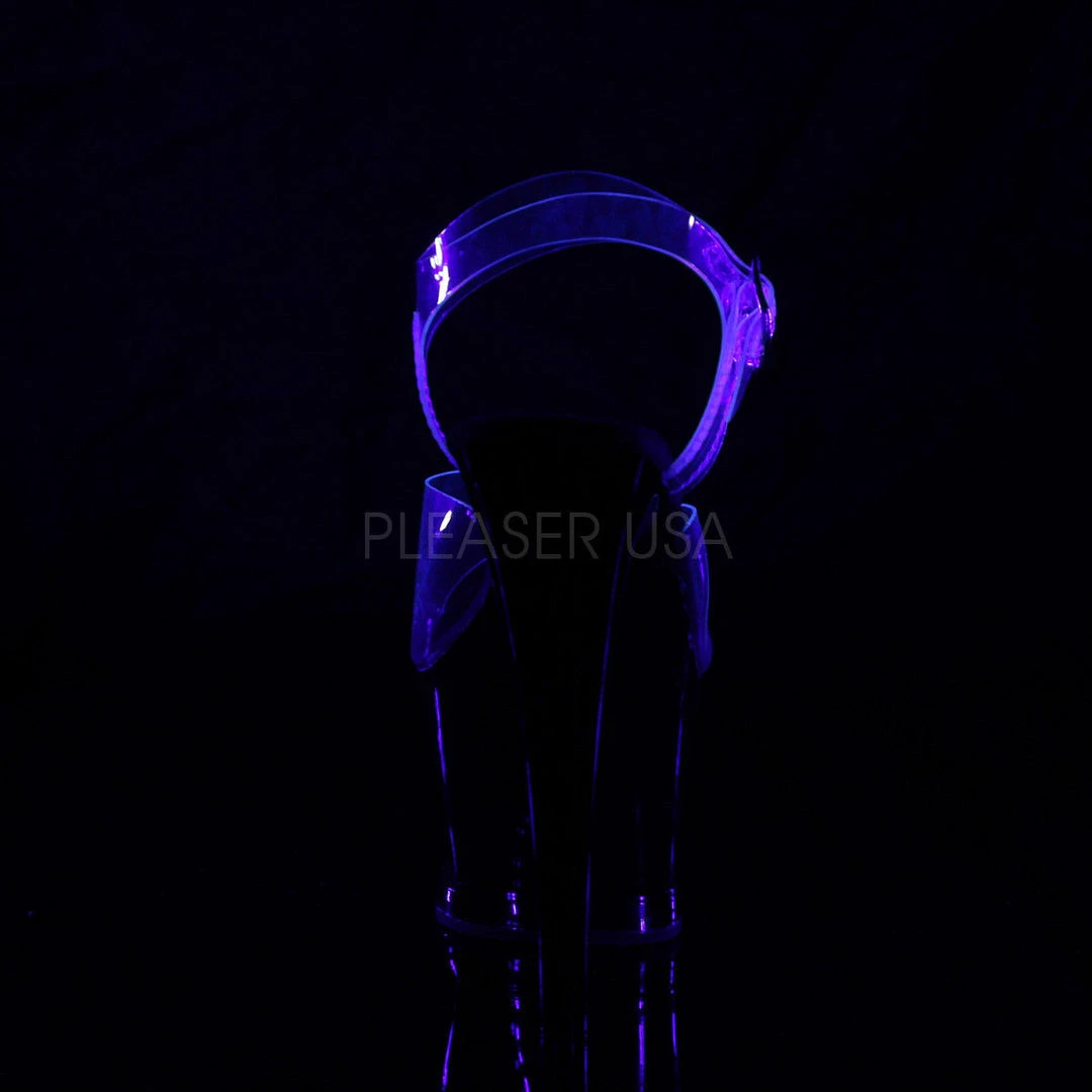 PLEASER Moon-708FLM Ombre Flames Fire Stripper Dancer Club Platforms 7" Heels