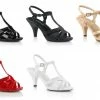 Fabulicious PLEASER Belle-322 Formal Evening Dress Party Wedding T-Strap Sandal 3" Heel 4-15 Heels