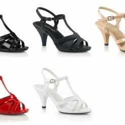 Fabulicious PLEASER Belle-322 Formal Evening Dress Party Wedding T-Strap Sandal 3" Heel 4-15 Heels