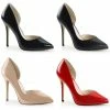 Pleaser FABULICIOUS Amuse-22 Black Red Nude Work D'Orsay 5" Heels Pumps Women's 4-15