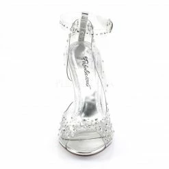 FABULICIOUS Lovely-430RS Clear Rhinestones Party Wedding 4" Wedges Sandals Heels