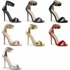 PLEASER Amuse-10 Strappy Open Toe Dress Party Evening Heels LARGE PLUS SIZE 4-15