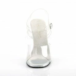 FABULICIOUS Gala-08MG Clear Glitter Fitness Bikini Model Comp Wedding 4.5" Heels