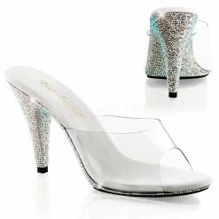 Discontinued FABULICIOUS Caress-401DM Clear Rhinestones Prom Wedding 4" Heels