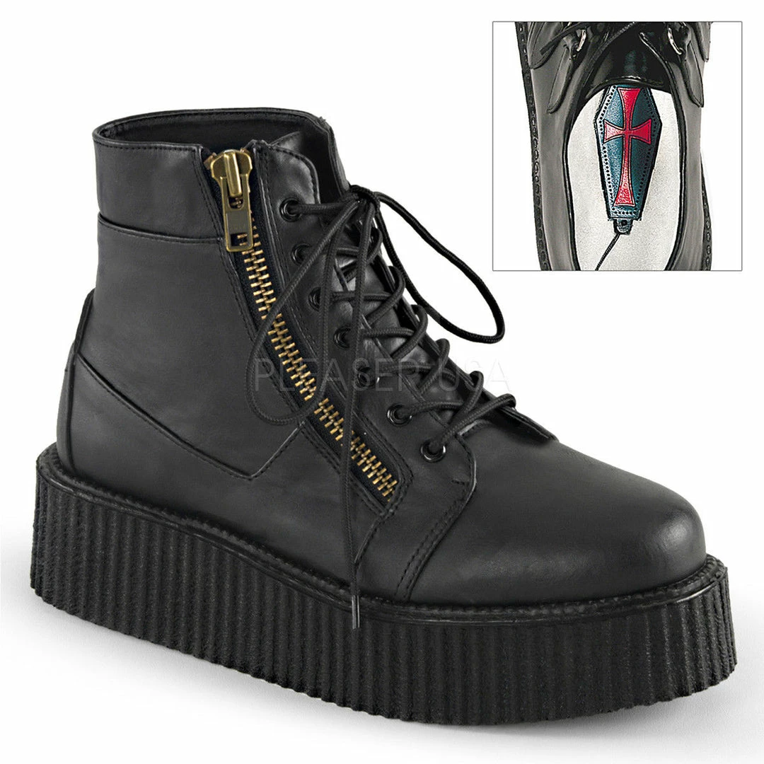 Mens/Unisex DEMONIA V-Creeper-571 High Top High-Top Goth Men's Unisex Platform Shoes Boots