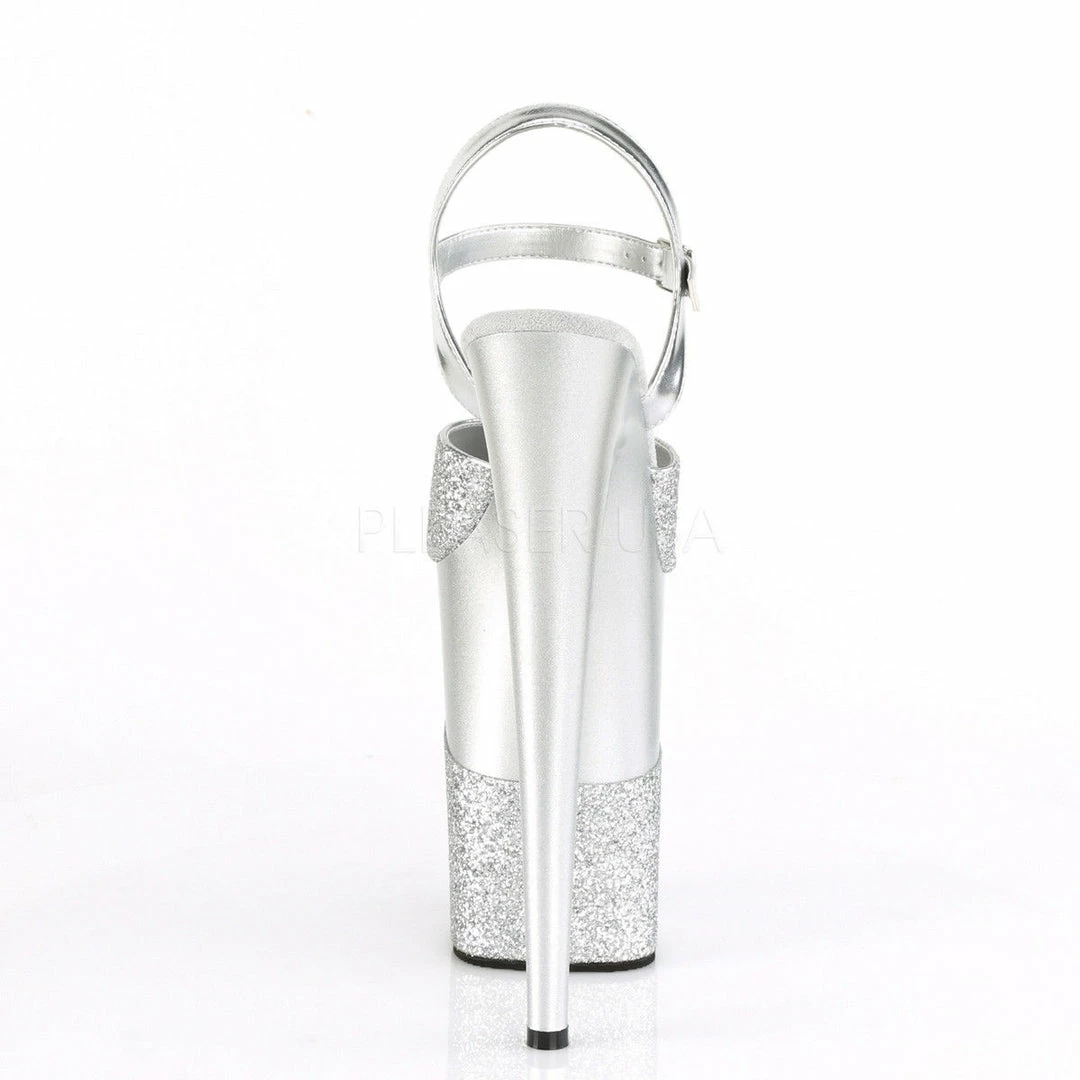 PLEASER Infinity-909-2G Glitter Stripper Pole Dancer Showgirl Club Strap 9" Heel Heels