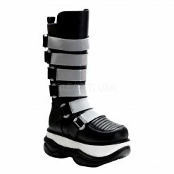 Discontinued DEMONIA Neptune-310UV Mens Unisex UV Reactive Goth Punk Cyber Boot