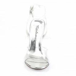 FABULICIOUS Lovely-406 Clear Ankle Strap Party Wedding 4" Wedges Sandals Heels