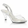 Fabulicious PLEASER Belle-350 Clear Fitness Bikini Comp Dress Party Slingbacks 3" Heels 4-15