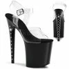 PLEASER Flamingo-808LS Rhinestones Stripper Pole Dancer 4" Platforms 8" Heels