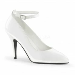 Discontinued PLEASER Vanity-431 White Work Dress Pumps 4" Heels Drag Women 4-15