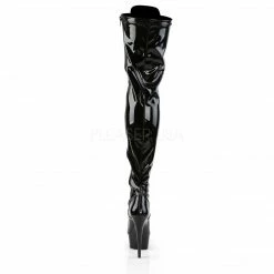 PLEASER Delight-3023 Black Stripper Exotic Dancer Showgirl Club Sexy Thigh Boots