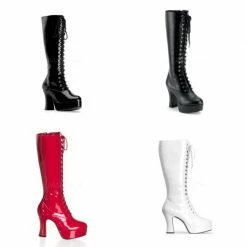 FUNTASMA Exotica-2020 White Black Red Super Hero Cosplay Costume Gogo Lace Boots