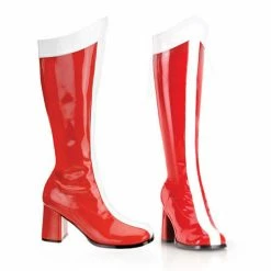 FUNTASMA Gogo-305 Red White Gogo Wonder Woman Super Hero Cosplay Costume Boots