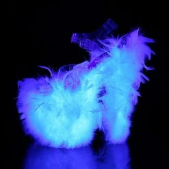 Discontinued PLEASER Flamingo-808F Marabou Feathers Blacklight Reactive Stripper Club 8