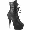 PLEASER Delight-1020PK Faux Leather Outside Zipper Pocket Platform 6" Ankle Boot Boots