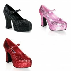FUNTASMA Maryjane-50G Black Red Pink Glitter Dorothy Fairy Dress Cosplay Heels