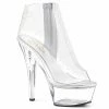 PLEASER Kiss-1023 Sexy Clear See Through Fetish Stripper Pole Dancer Boots Heels