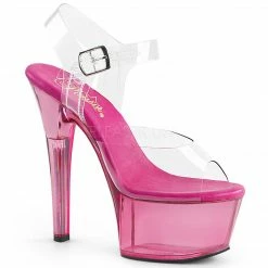 PLEASER Aspire-608T Tinted Stripper Dancer Club Ankle Strap 6