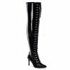 Devious FUNTASMA Dominatrix-3024X WIDE WIDTH SHAFT Fetish Club Costume 4" Thigh Boots