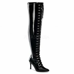 Devious FUNTASMA Dominatrix-3024X WIDE WIDTH SHAFT Fetish Club Costume 4" Thigh Boots