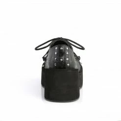 DEMONIA Dank-110 Goth Punk Cyber Black Roses Flowers Spike Platforms Shoes Heels