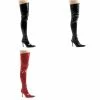 FUNTASMA Lust-3000 Black Red Fashion Or Costume Super Hero Cosplay Thigh Boots