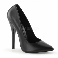 DEVIOUS Domina-420 Sexy Fetish Leather Dress Pumps Drag 6" Heels Women Size 4-15
