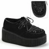 DEMONIA Creeper-216 Women's Goth Punk Witch Pentagram Lacing Platform Shoes