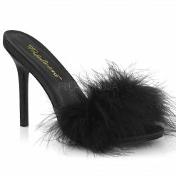 PLEASER Classique-01F Marabou Fur Slippers Slides Mules 4