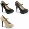 PLEASER PINK LABEL Chloe-02 Mary Janes Work Drag Pumps 5.25" Heels Women's 8-15