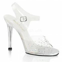 Heels FABULICIOUS Gala-08SD Clear Rhinestones Dress Formal Party Wedding 4.5" Heel