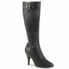 PLEASER PINK LABEL Dream-2030 Black Brown 4" Knee Boots Women's Drag Sizes 8-16