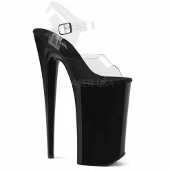 Heels PLEASER Beyond-008 Black Clear Stripper Pole Dancer Burlesque Showgirl 10