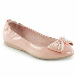 Discontinued PINUP COUTURE Ivy-09 Retro Dress Pearl Bow Foldable Ballet Flats