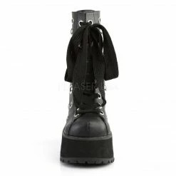 DEMONIA Ranger-310 Eyelet Skull Zip Goth Punk Alternative Ankle Platforms Boots