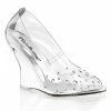 FABULICIOUS Lovely-420RS Clear Rhinestones Party Wedding 4" Wedges Sandals Heels