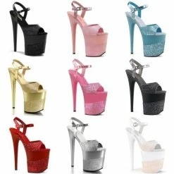 PLEASER Flamingo-809-2G Glitter Stripper Pole Dancer Club 4