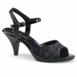 Fabulicious PLEASER Belle-309G Gold Silver Black Glitter Dress Wedding Strap 3" Heels 4-15