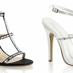 Discontinued FABULICIOUS Melody-18 Rhinestones Dress Wedding Formal 4.5" Heels